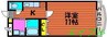 マリベール 1Kの間取り