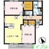 セジュールＴ＆Ｅ 2LDKの間取り