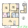 セリシール 2LDKの間取り