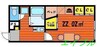 西長瀬HOUSE 1Kの間取り