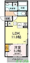 パーク倉敷 1LDKの間取り