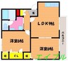バリュージュ21Ｂ棟 2DKの間取り