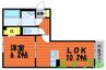 ル・シェル中庄Ⅰ 1LDKの間取り