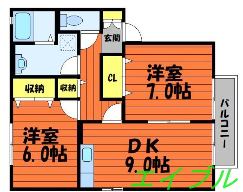 間取図 ボンヌシャンスISIDA　Ｂ棟