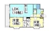 Y・A・F福富東マンション 2LDKの間取り