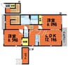 サンリーフ　A棟 2LDK+Sの間取り
