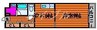 COCO中仙道 1DKの間取り