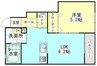 フォレスト庭瀬 1LDKの間取り