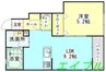 フォレスト庭瀬 1LDKの間取り