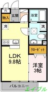 Comodo　Gione　A棟 1LDKの間取り