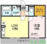 レーブ・マルシェ 1LDKの間取り