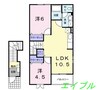 パークビサイド　一ツ橋Ｃ 2LDKの間取り
