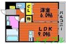 グランシャリオ 1LDKの間取り