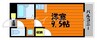 メモリアルハイツ 1Rの間取り