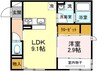 Sunrise岡山駅前 1LDKの間取り