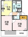 ウィルモア辰巳 2DKの間取り