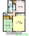ピースインＴＯＭＯＥ 2LDKの間取り