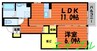 ボヌール 1LDKの間取り