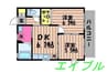 リッセＦＵＪＩ 2DKの間取り