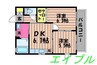 リッセＦＵＪＩ 2DKの間取り