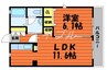 メゾン・エクランタンⅡ 1LDKの間取り