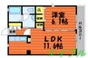 メゾン・エクランタンⅡ 1LDKの間取り
