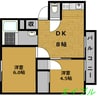 A APARTMENT NISHIICHI 2DKの間取り
