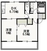 パインパレス　D 2DKの間取り