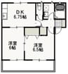 パインパレス　D 2DKの間取り
