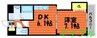 サンヴィレッジ笹沖 1DKの間取り