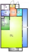 ベンビレッジ平田 1Kの間取り