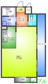 ベンビレッジ平田 1Kの間取り