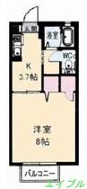 シャーメゾンスイート　B棟 1Kの間取り