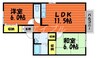 ファミール小野　B棟 2LDKの間取り