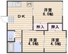 ハイツ今在家　Ｂ棟 3DKの間取り
