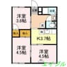 サカイコーポ 3Kの間取り