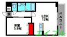 Flats豊成 1LDKの間取り