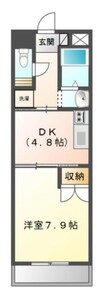 フェアリー西市 1DKの間取り