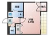 ピラミドⅠ 1Rの間取り