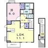 カサブランカ　Ａ－Ⅰ 1LDKの間取り