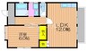 サンシティ　Ｆ棟 1LDKの間取り