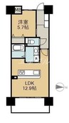 アルファステイツ倉敷中庄 1LDKの間取り