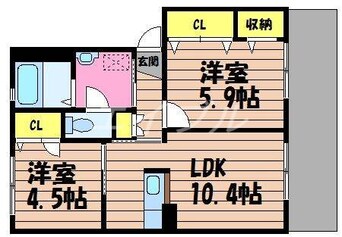 間取図 パークタウン茶屋町　K