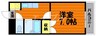 フォーラム２０ 1Kの間取り