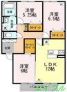 ボナールⅢ 3LDKの間取り