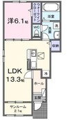エルカホーム 1LDKの間取り