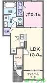 エルカホーム 1LDKの間取り