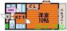東古松S－1ビル 1Kの間取り