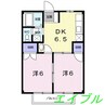 オリ－ブ滝沢 2DKの間取り