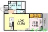 カルム 1LDKの間取り
